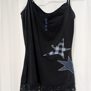 Mexx Black Camisole with Blue Star Accents